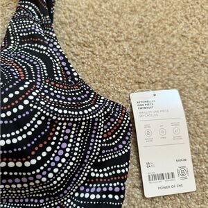 Athleta Seychelles One Piece Swimsuit - Black and Purple